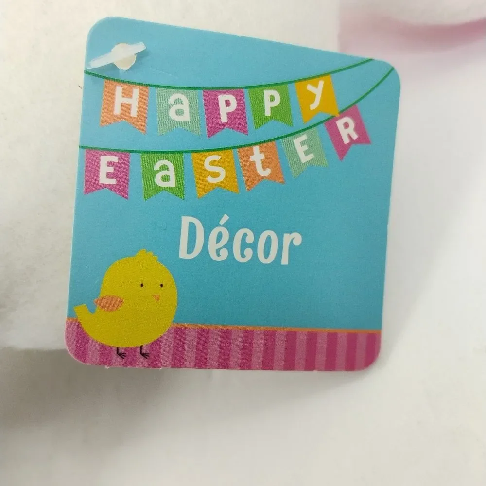 Bunny Decor White and Pink NWT